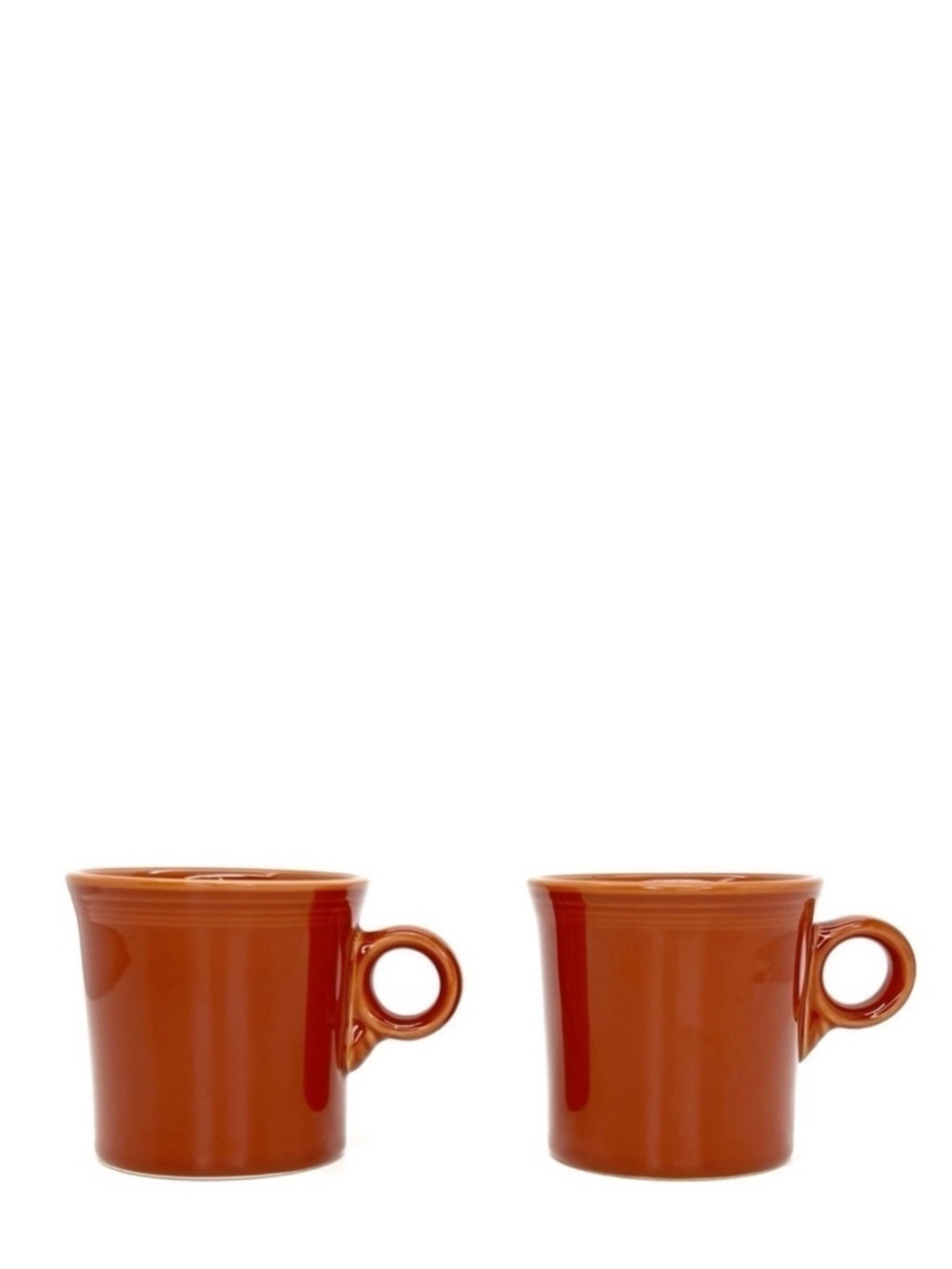 Fiestaware Set of 2 Paprika Coffee Mugs Ring Handle Fiesta Ware Cups Retired